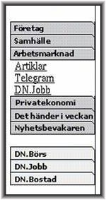 Menyn består av tre grupper med tre knappar i varje. Enligt gestaltlagen om likhet borde de likadana objekten bete sig på samma sätt, eftersom dom tolkas som att vara av samma typ.